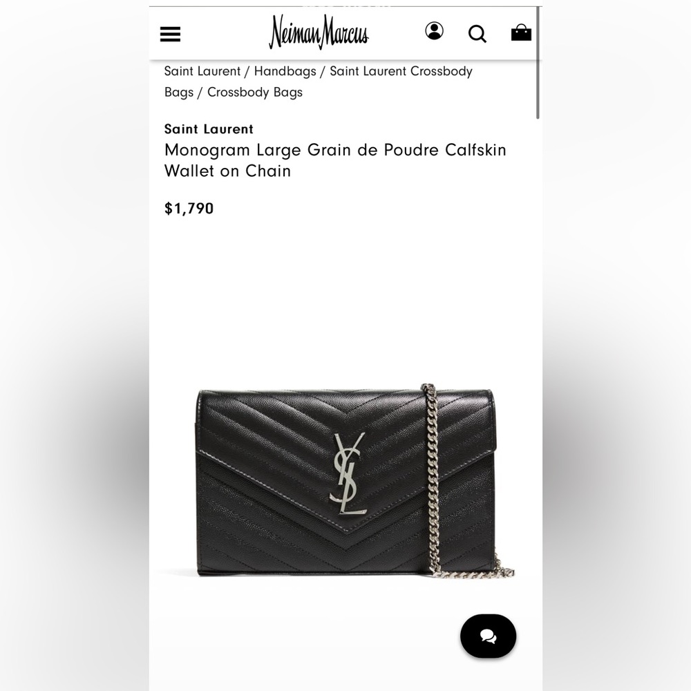 Saint Laurent Large Wallet on a Chain